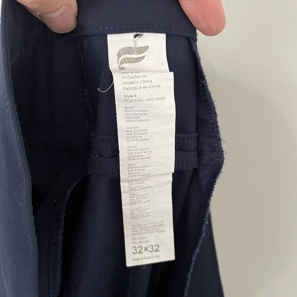 Fabletics Mens Size 32x32 Blue Navy The Only Pant Athletic Workout Casual - Picture 7 of 8